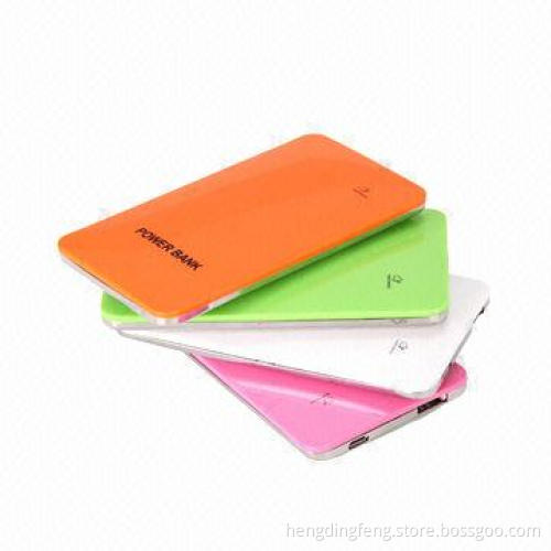 Jealous-X colorful 6mm thin power banks, measures 130 x 80 x 9mm, 230g weight
